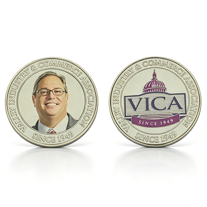 Custom Double Sided Poly Resin Photo Print Challenge Coin