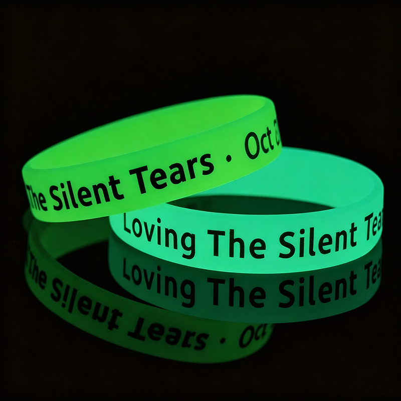 Custom Glow In The Dark Silicone wristbands
