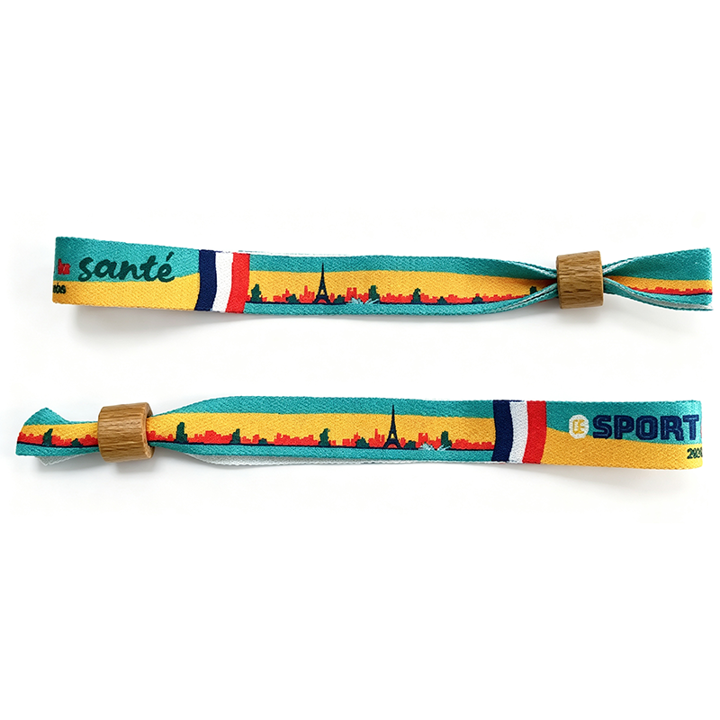 High Quality Event Festival Wristbands Woven Polyester Bracelets Fabric Wristbands