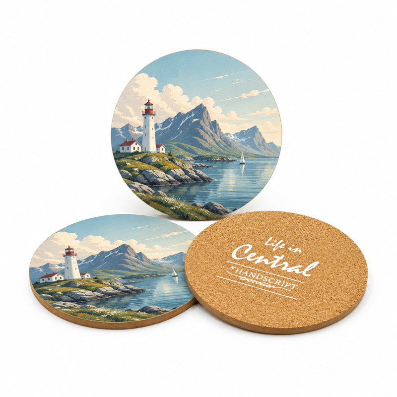 Custom NFC Smart Wooden Coaster（Round）