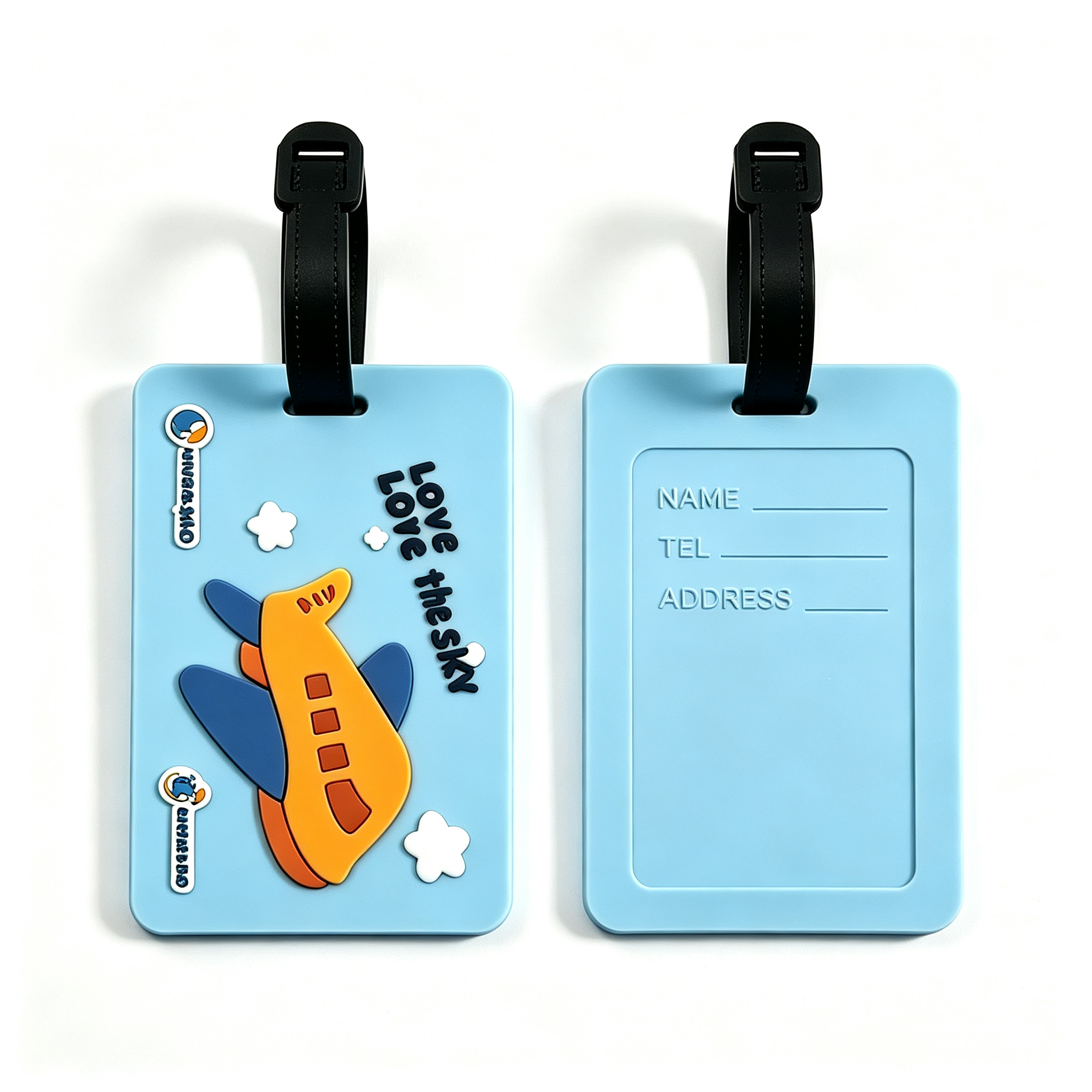 Customized PVC luggage tags, suitable for promotional gifts and customized PVC luggage tags for events