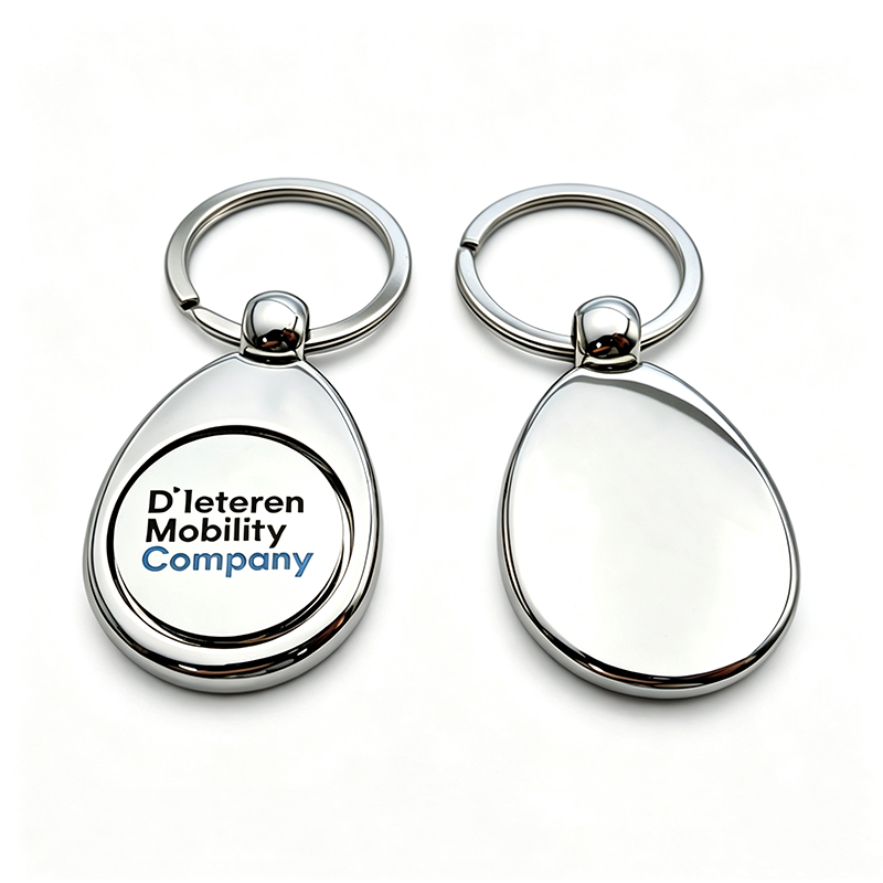 Custom Metal Keyring Trolley Coin Logo Keychain Shopping Cart Token Coin Magnet Keychain