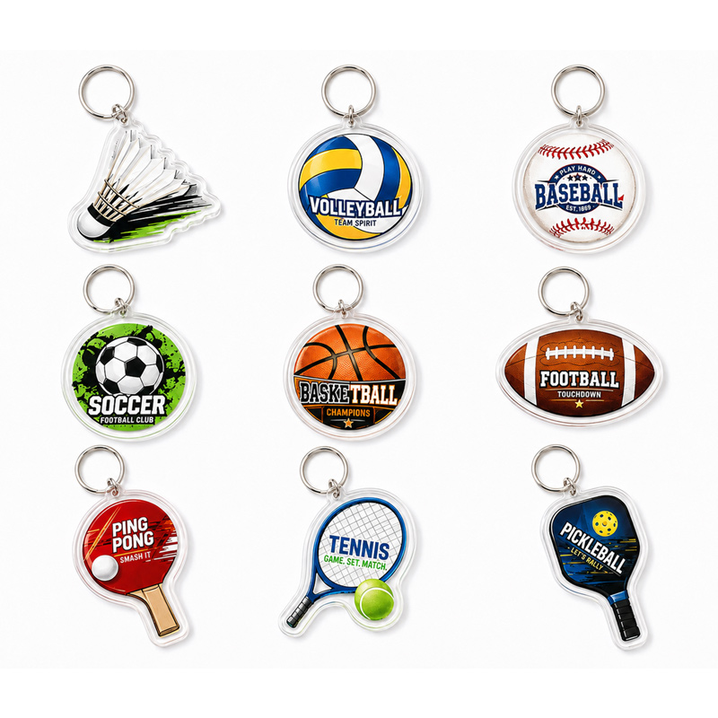 Custom Crystal NFC Clear Transparent Eco-Friendly UV Printed Acrylic Keychain