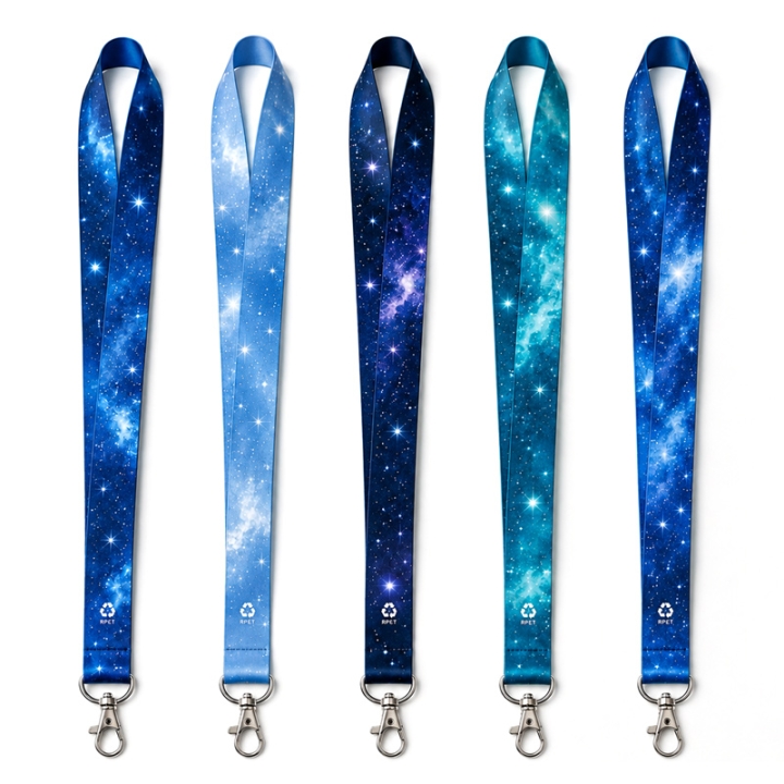 High Tenacity Eco-friendly 100% Polyester RPET Webbing Lanyard