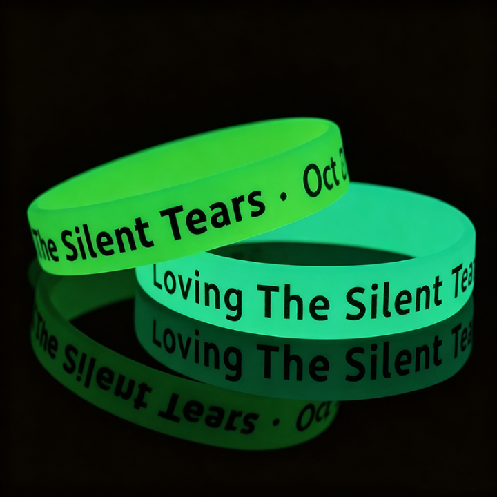 Custom Glow In The Dark Silicone wristbands