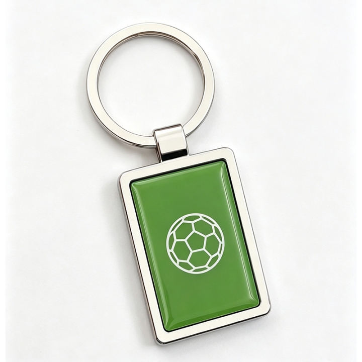 Zinc Alloy Keychain with Printed Insert & Epoxy Dome
