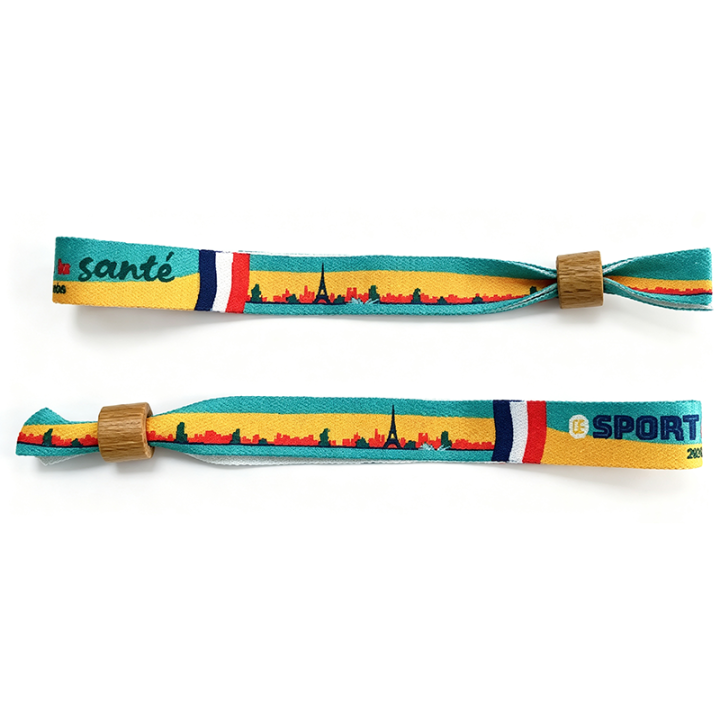 High Quality Event Festival Wristbands Woven Polyester Bracelets Fabric Wristbands