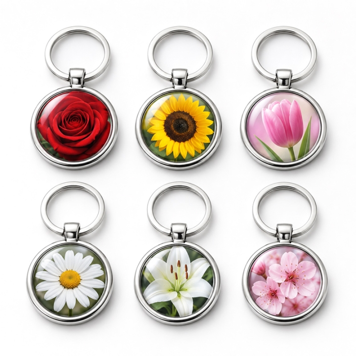 Custom NFC Smart Metal Keychain, High-definition Photo Color Printing