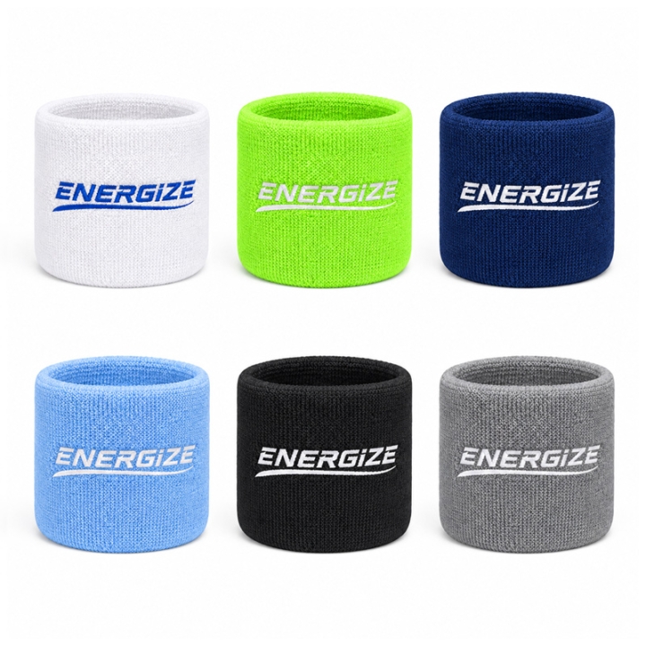 Custom Logo Terry Cloth Sports Wrist Sweatband