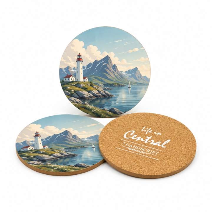 Custom NFC Smart Wooden Coaster（Round）